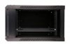 Extralink Szafka wisząca rack 6U 600x600 czarna szklane drzwi