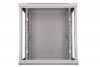 Extralink Szafka wisząca rack 12U 600x450 szara szklane drzwi