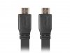 Lanberg Kabel HDMI-HDMI v2.0 1.8m czarny płaski 4K 60Hz, pełna miedź