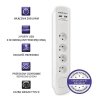 Qoltec Listwa antyprzepięciowa | 4 gniazda | 2xUSB | 1.8m | Biała