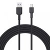 AUKEY CB-NAC1 Black nylonowy kabel USB C - USB A | 1m | 3A | 60W PD | 20V
