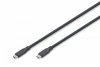 Digitus Kabel połączeniowy silikonowy USB-C - USB-C, USB 4 Gen2 20G 8K 240W, 2m Czarny
