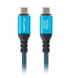 Lanberg Kabel USB-C M/M USB4 1.5M 240W 60HZ czarno-niebieski