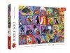 Trefl Puzzle 500 elementów Koci alfabet