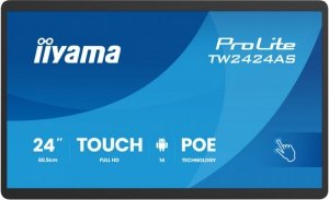 IIYAMA Monitor 23.8 cala ProLite TW2424AS-B3P POJ.10PKT.24/7,ANDROID14, IPS, USB-C,   2x5W, RJ45,dubbele microfoon, antireflecti