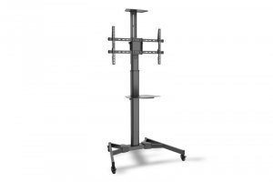 Digitus Stojak mobilny pojedynczy z półką, 1xLCD, max. 70, max. 50kg, VESA max. 600x400 pivot