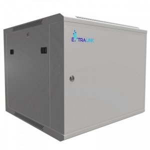 Extralink Szafka wisząca rack 9U 600x600 szara metalowe drzwi