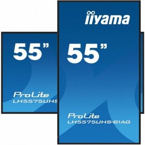 IIYAMA Monitor 54.6 cali ProLite LH5575UHS-B1AG 24/7,IPS,ANDROID.11,4K,500cd/m2,WiFi,3xHDMI,DP,Daisy/Chain,2xUSB,2x10W,RJ45,iiSi