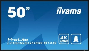 IIYAMA Monitor 50 cali LH5065UHSB-B1 AG, 24/7, VA, ANDROID 11, 4K, 800cd, iiSignage2, SDM, 2x HDMI, DP, 2x USB,2x 10W, RJ45, WiF