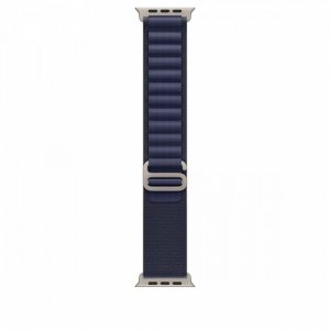 Apple Opaska Alpine w kolorze granatu do koperty 49 mm - rozmiar L - elementy z tytanu w kolorze naturalnym