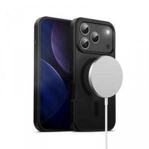 CRONG Etui Hybrid Frost MAG Cover iPhone 17 Pro MagSafe Czarne