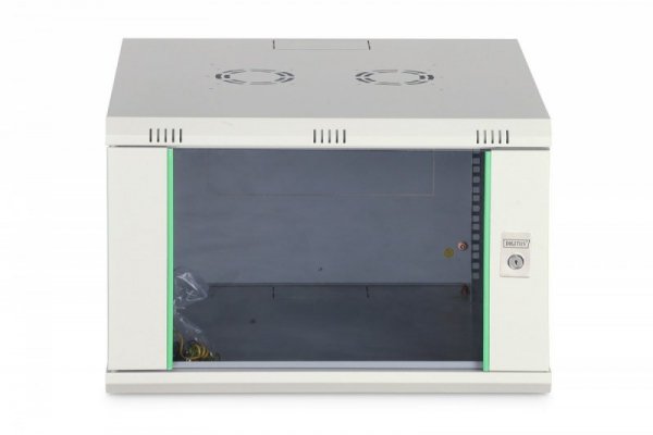 Digitus Szafa sieciowa wisząca Dynamic 19" 7U rack 385x600x600mm, drzwi szyba, szara, niezłożona, 60kg