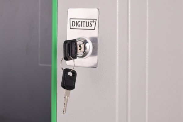 Digitus Szafa sieciowa wisząca Dynamic 19" 9U rack 474x600x450mm, drzwi szyba, szara, niezłożona, 60kg