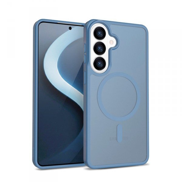 CRONG Etui Hybrid Matte Magnetic - MagSafe Samsung Galaxy S26 Niebieskie
