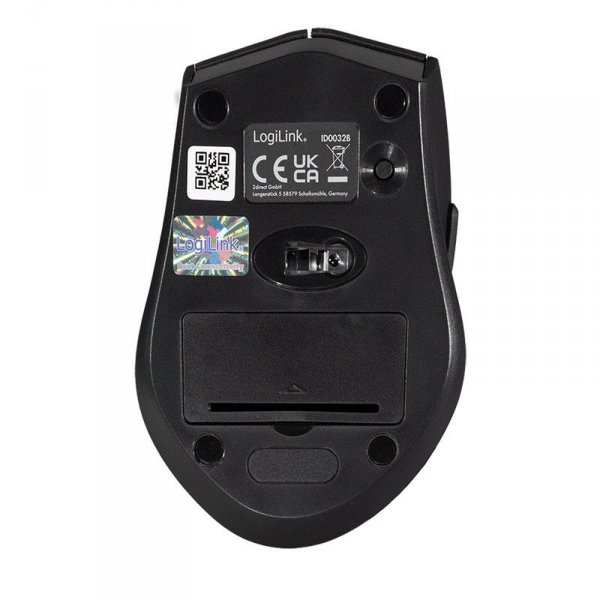 LogiLink Mysz bezprzewodowa BT 5.0,ergonomiczna, czarna