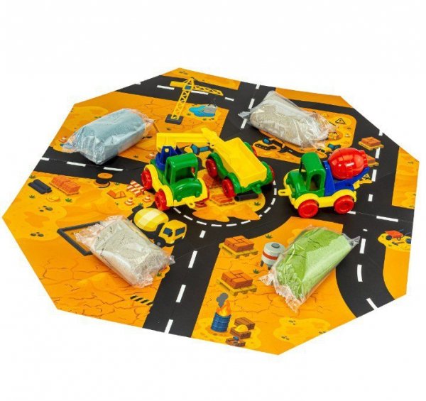 TUBAN Zestaw Piasek dynamiczny i Fluffy - Plac budowy