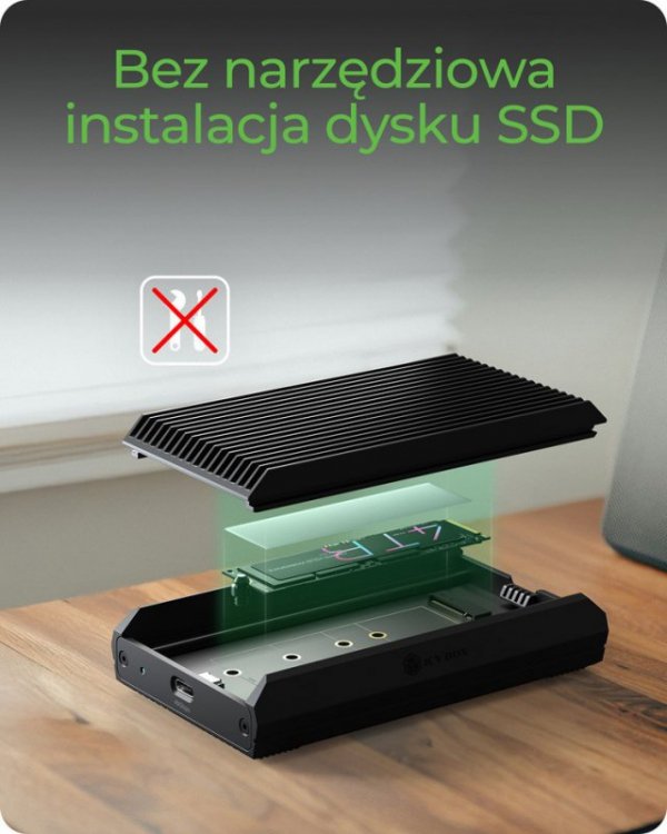 IcyBox Obudowa SSD IB-1920M-C42 NNVMe SSD , USB4 GEN 3x2 (40GB)