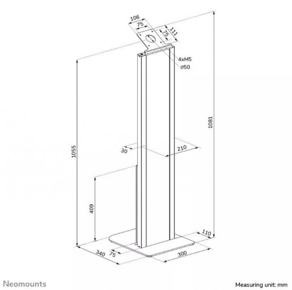 Neomounts Podstawka podłogowa do tabletu FL15-628BL1 STAND TABLET