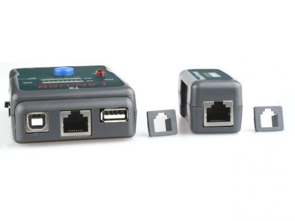 Gembird Tester diodowy kabli RJ4 5,RJ11,UTP,STP,USB AA/AB