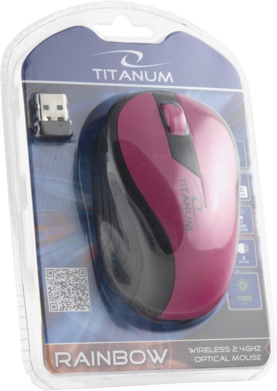 Esperanza TITANUM MYSZ BEZPRZEWODOWA OPTYCZNA TM114P RAINBOW RÓŻOWA