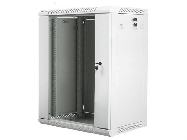 Lanberg Szafa instalacyjna wisząca 19&#039;&#039; 15U 600X450mm szara (drzwi       szklane)