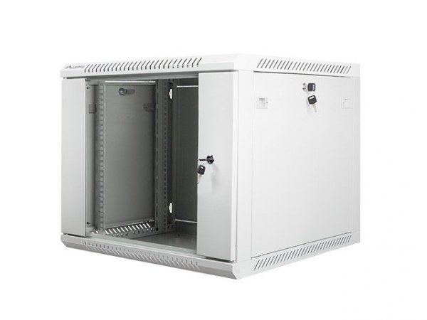 Lanberg Szafa instalacyjna wisząca 19&#039;&#039; 9U 600X600mm szara (drzwi        szklane)