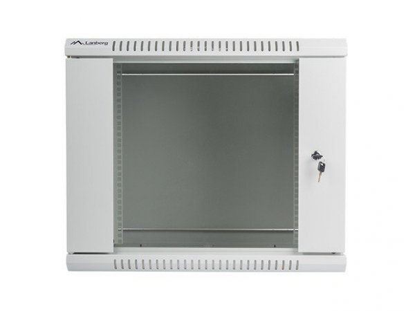 Lanberg Szafa instalacyjna wisząca 19&#039;&#039; 9U 600X600mm szara (drzwi        szklane)