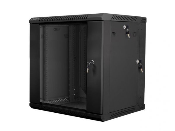 Lanberg Szafa instalacyjna wisząca dwusekcyjna 19&#039;&#039; 12U 600X600mm czarna