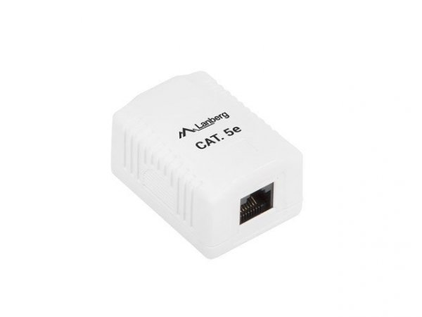Lanberg Gniazdo natynkowe RJ45 Kat.5E białe