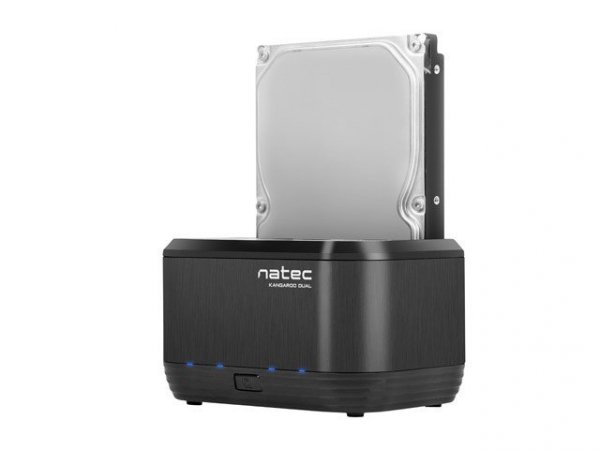 Natec Stacja dokująca HDDKangaroo Dual SATA 2.5&#039;&#039;+3.5&#039;&#039; USB 3.0 + zasilacz