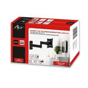 ART Uchwyt do TV LCD/LED 10-27&quot; 15KG AR-82 regulacja pion/poziom 28cm