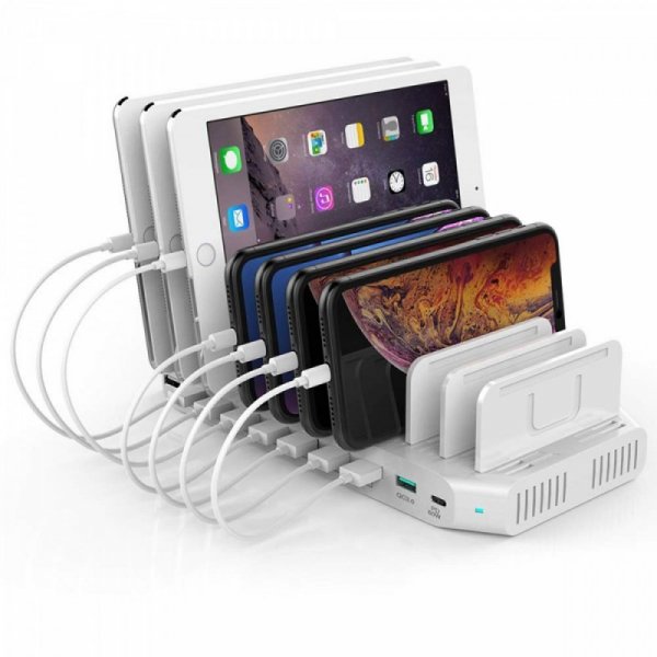 Unitek Stacja ładująca 10 x USB 160 W, QC3.0, USB-C, Y-2190
