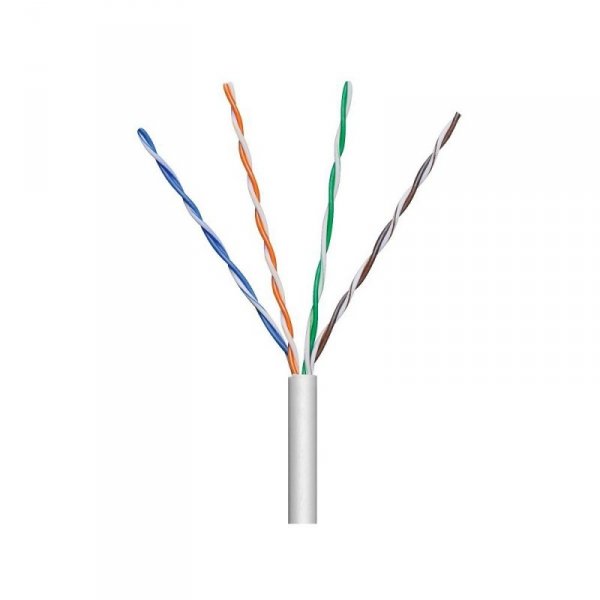 Techly Kabel instalacyjny skrętka U/UTP Cat5e 4x2 linka 100% miedź 305m szary