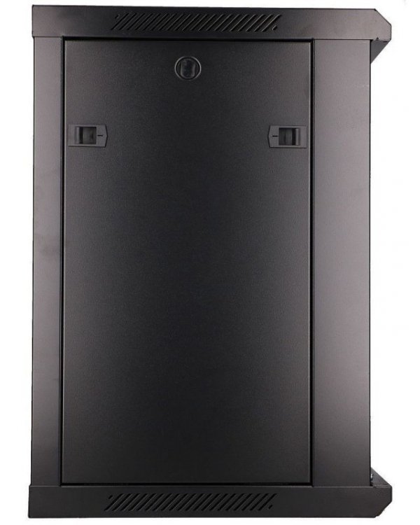 Extralink Szafka wisząca rack 12U 600x450 czarna szklane drzwi