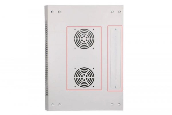 Extralink Szafka wisząca rack 12U 600x450 szara metalowe drzwi