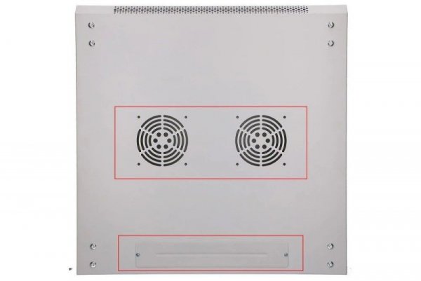 Extralink Szafka wisząca rack 12U 600x600 szara metalowe drzwi