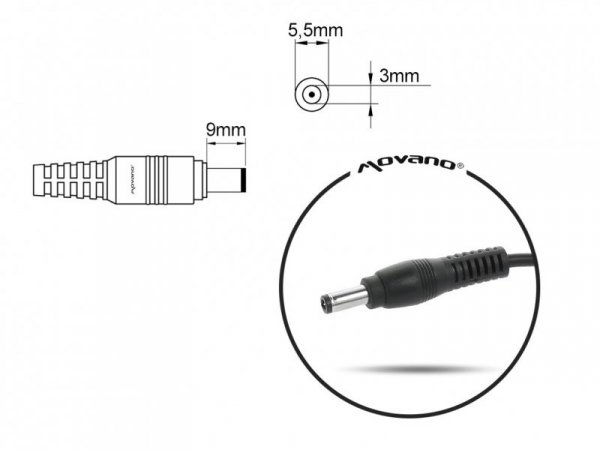 Mitsu Ładowarka/zasilacz 19V 4.74A (5.5x3.0 pin) - Samsung 90W
