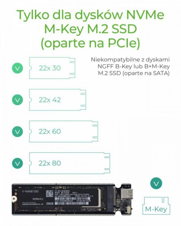 IcyBox Obudowa IB-1817M-C31 M.2 NVMe SSD