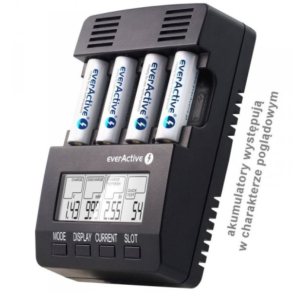 everActive Ładowarka procesorowa NC-3000 do akumulatorków AA/AAA/C/D