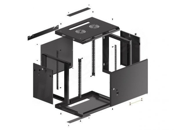 Lanberg Szafa wisząca 19 6U 600x450 cz WF01-6409-00B