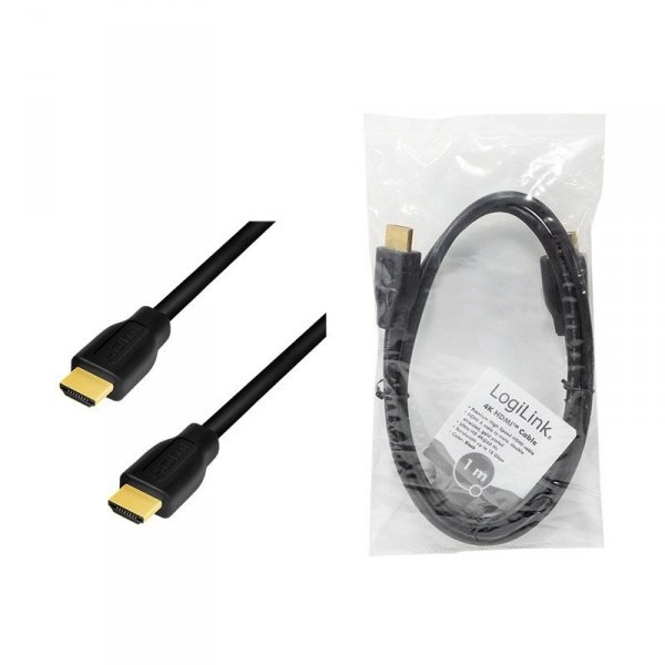 LogiLink Kabel HDMI 4K/60Hz, CCS , czarny, 1m