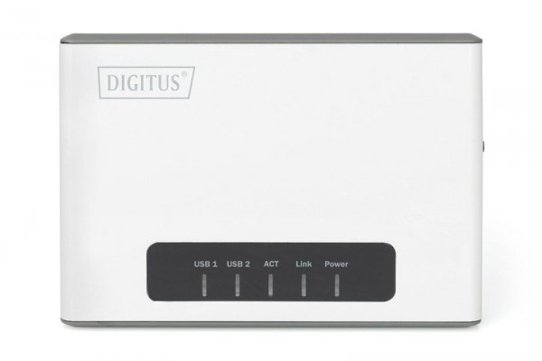 Digitus Serwer sieciowy wielofunkcyjny, bezprzewodowy 2-portowy, USB 2.0, 300Mbps