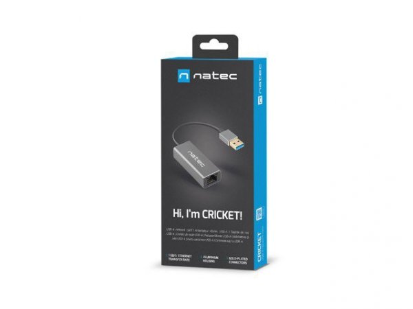 Natec Karta sieciowa Cricket USB 3.0 - RJ-45 1Gb na kablu