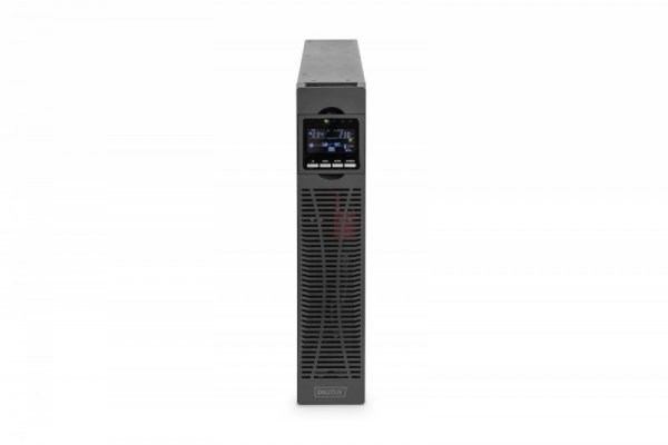 Digitus Zasilacz awaryjny UPS Online Rack 19&quot; LCD, 3000VA/3000W, 6x12V/9Ah, 8xC13, 1xC19, USB, RS232, RJ45