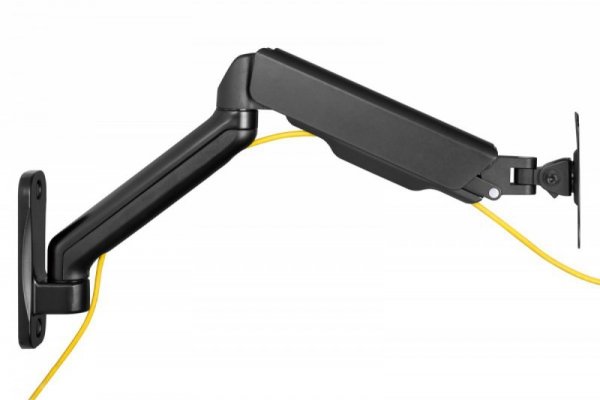 Digitus Uchwyt ścienny pojedynczy, 1xLCD, max. 32&quot;, max. obciążenie 9kg, ze sprężyną gazową, obrotowy