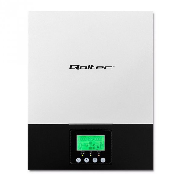 Qoltec Hybrydowy inwerter solarny Off-Grid 2.4kW | 80A | MPPT | Sinus