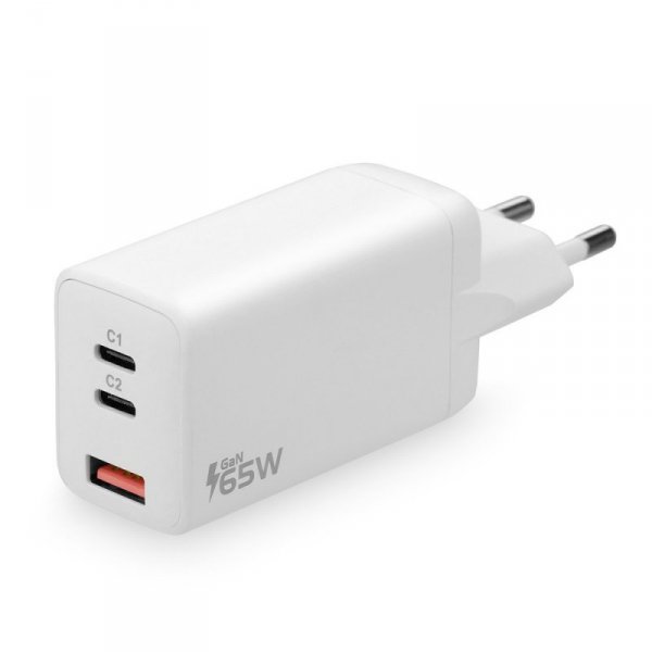 everActive Ładowarka USB/USB-C QC4+ 65W technologia GaN Biała