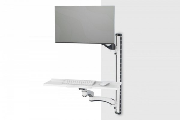 Digitus Ramię naścienne pojedyncze 1xLCD + klawiatura, max. 32&quot; i 8kg uchylno-obrotowe 360° (PIVOT)