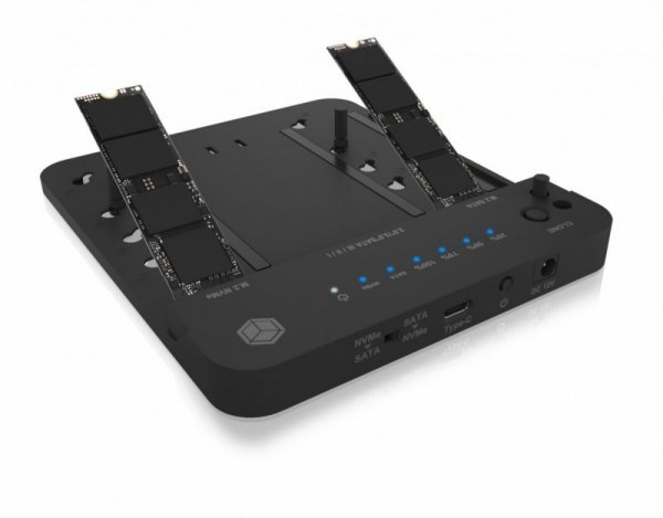 IcyBox Stacja dokująca/klonująca IB-2915MSCL-C31 M.2  dla M.2 0NVMe i SATA 2,5/3,5 SSD/HDD