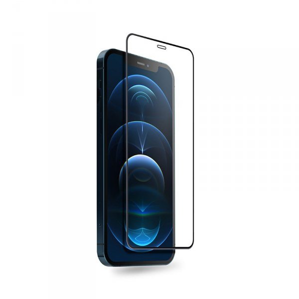 CRONG Szkło ochronne Anti-Bacterial 3D Armour Glass iPhone 12 / iPhone 12 Pro z ramką instalacyjną